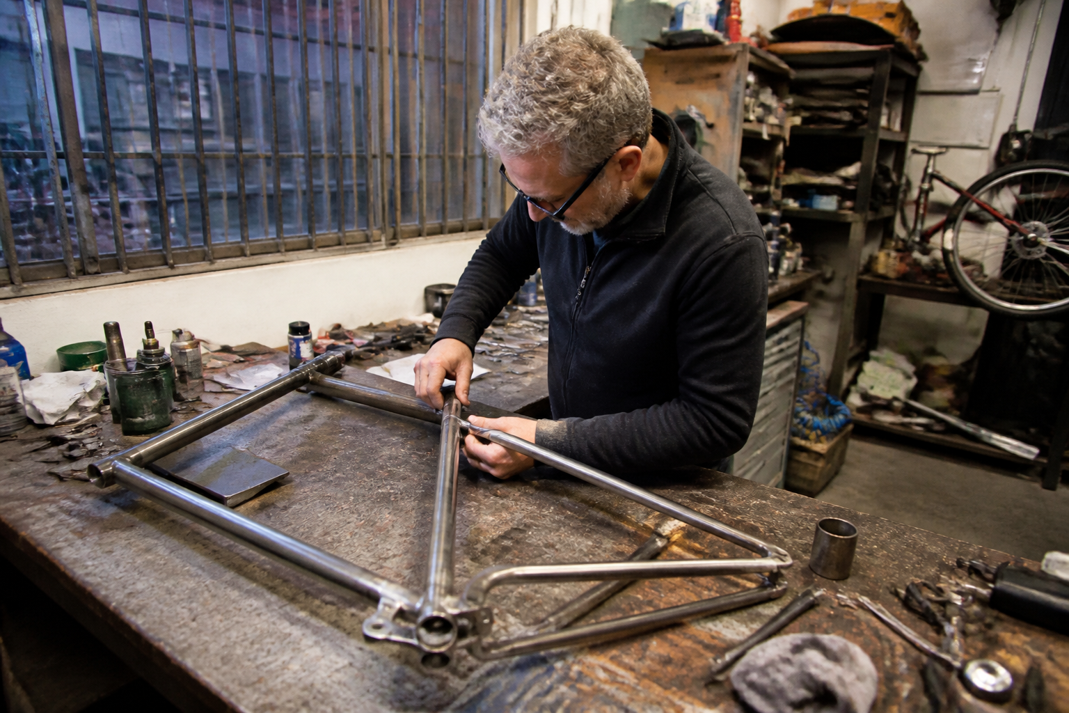 Frameonderhoud en restauratie stalen racefietsen